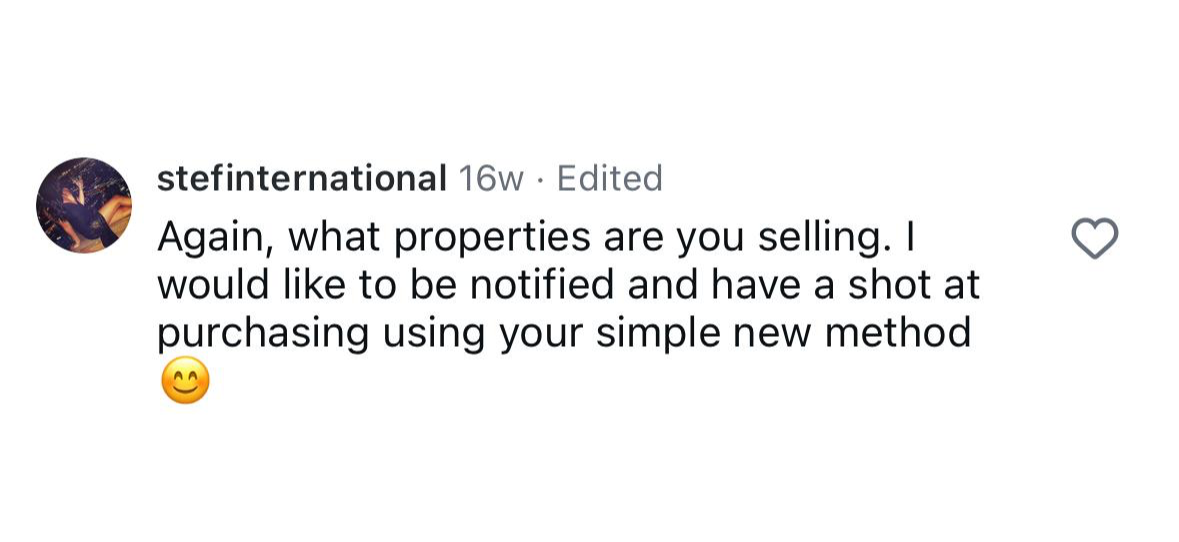 Instagram comment